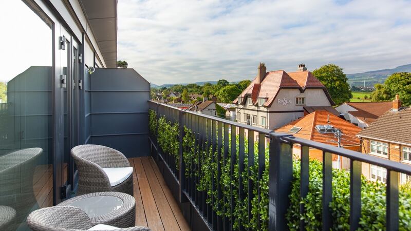 Terrace with village views
