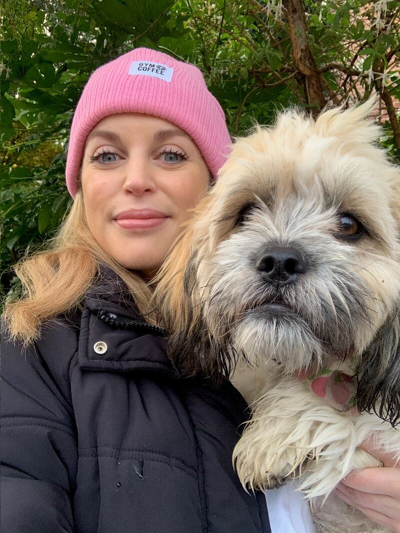 Amy Huberman and her dog Phoebe