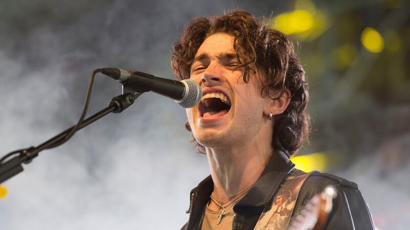 Inhaler frontman Elijah Hewson on the Rankin’s Wood stage. Photograph: Dave Meehan for The Irish Times
