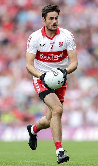 Derry's Chrissy McKaigue has won his first All Star at the age of 33. Photograph: Laszlo Geczo/Inpho