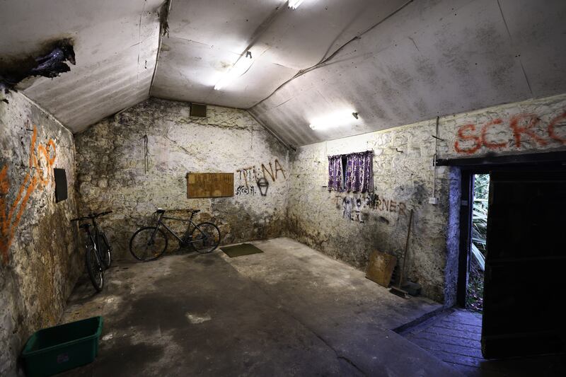 Inside the cottage. Photograph: Dara Mac Dónaill