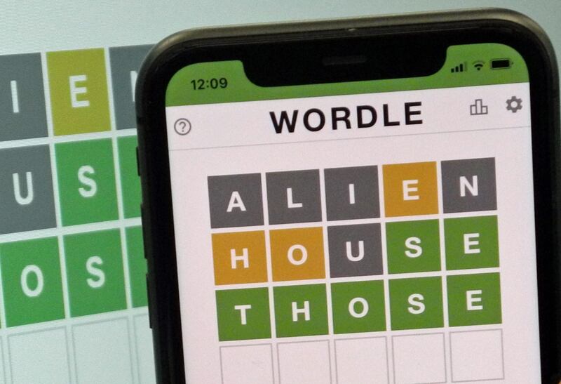 Wordle took the online world by storm this year. Photograph: Nicholas T Ansell/PA