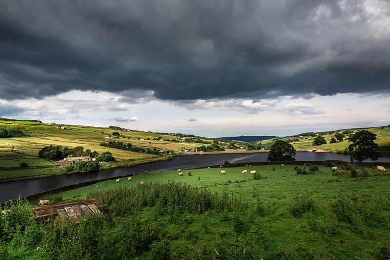 Ponden Hall: the building said to be the inspiration for Thrushcross Grange, in Wuthering Heights, edges Haworth Moor