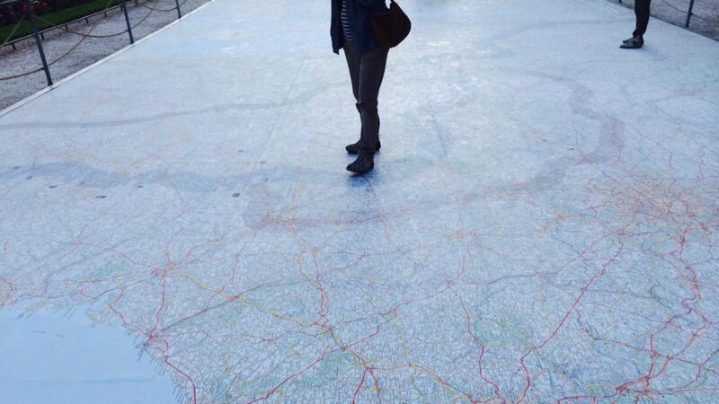“The show is accompanied by an unusual map – one you can walk on – made by Michelin. The size of a small swimming pool, it displays all the battlefields of the war, and includes the locations of both the Irish peace park at Messines and the Ulster tower at Thiepval.”