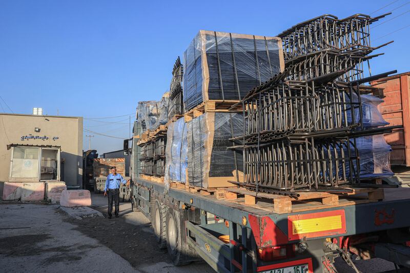 Goods destined for Gaza normally move through Israel’s Kerem Shalom crossing. Photograph: Said Khatib/AFP via Getty Images