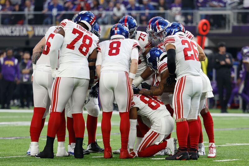 The New York Giants upset the Minnesota Vikings. Photograph:  David Berding/Getty Images