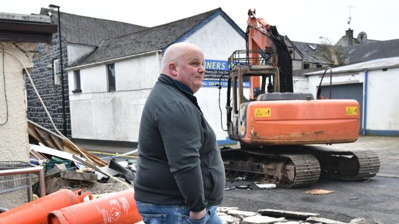 Shop owner Walter Miller  following the theft of an ATM machine in Ahoghill.  Photograph:  Colm Lenaghan/ Pacemaker Press