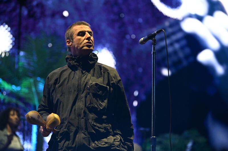 Liam Gallagher on stage at the 3Arena. Photograph: Bryan Meade 