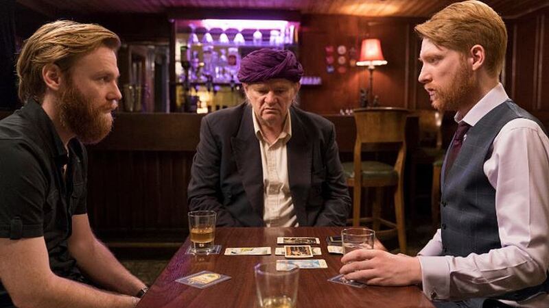 It’s a family affair on Psychic, a short film for Sky Arts that was directed by and stars Brendan Gleeson, was written by son Rory Gleeson, and stars two of his other sons Domhnall Gleeson and Brian Gleeson, with music from another sibling, Fergus Gleeson
