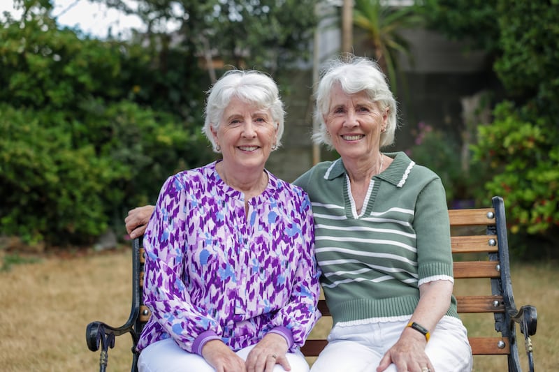 Identical twins Kay Murray and Eileen Finnan in Dublin. Photograph: Enda O'Dowd