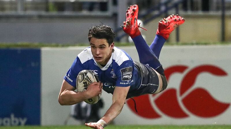 Joey Carbery scores a try, Photo: Dan Sheridan/Inpho