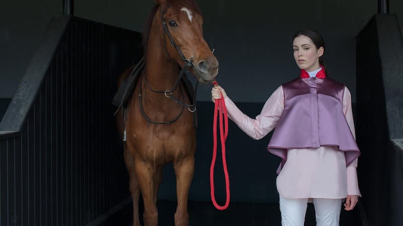 NCAD graduate Katie McGowan is the winner of  the Kildare Village Racing Colours Competition.
