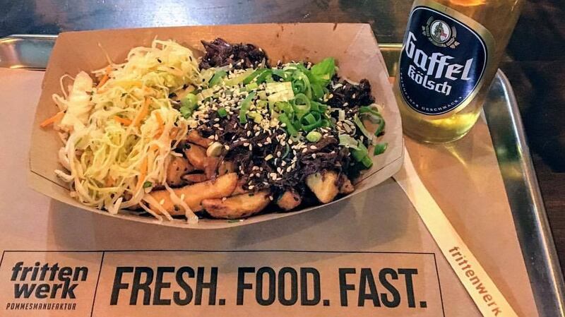 Frittenwerk is a Canadian poutine inspired restaurant where you can have dinner and a drink for less than €10. Photograph: Aoife Ryan