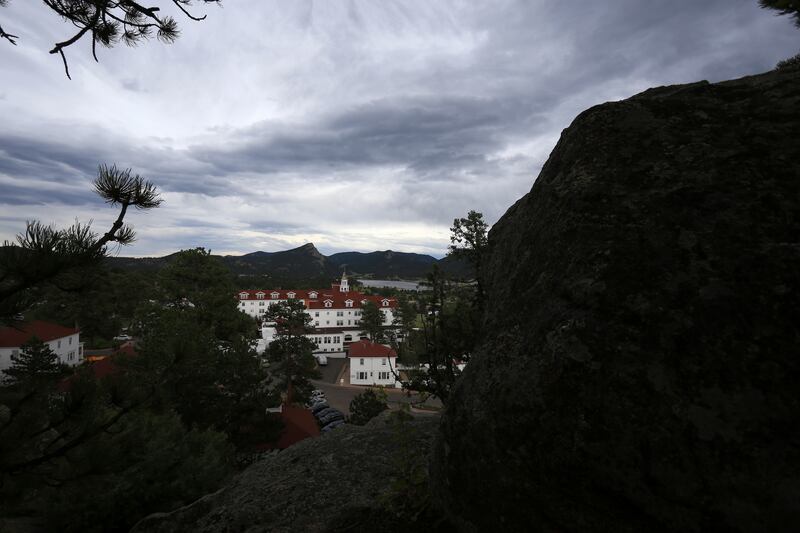 Shining light: the Stanley Hotel in Estes Park, Colorado. Photograph: Matthew Staver/The New York Times
                      