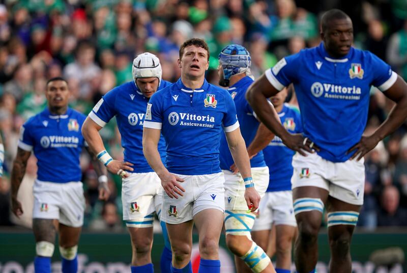Italy's Paolo Garbisi. Photograph: Brian Lawless/PA Wire

