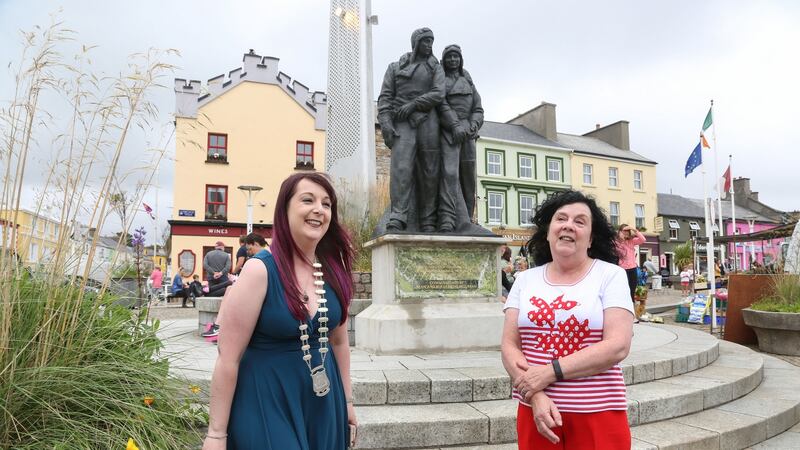 Lisa King, president of Connemara Chamber of Commerce and her mother Joan King, both of King’s Paper Shop in Clifden. Photograph: Joe O’Shaughnessy.
