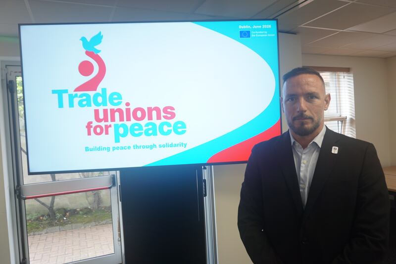 Roberto Garcia Gonzalez, president of EuroCop, at the Trade Unions for Peace meeting in Dublin.