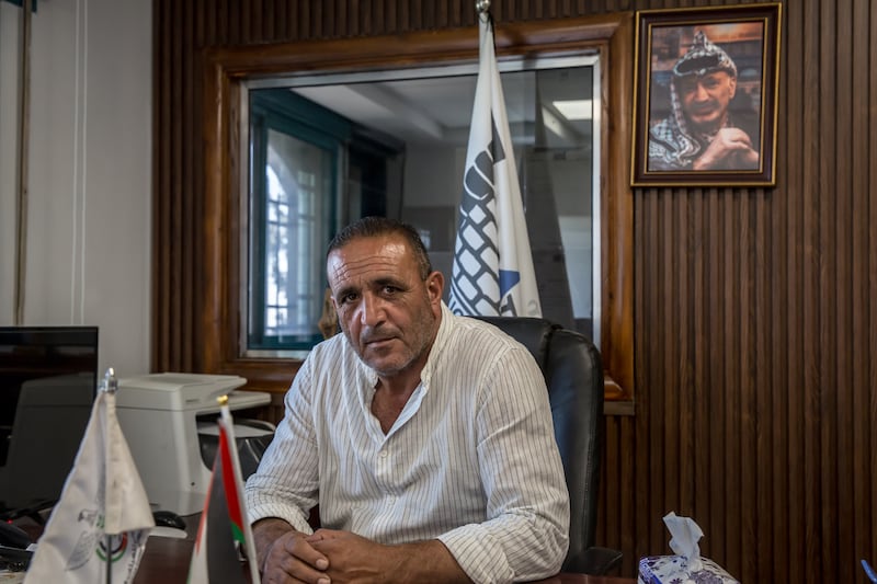 Tequ municipality director Tayseer Abu Mefreh says he has not been able to visit his olive trees for two years. Photograph: Sally Hayden