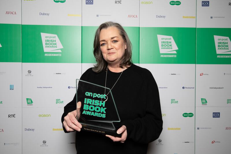 Louise Kennedy wins the Novel of the Year for Trespasses at the An Post Irish Book Awards 2022 last November. Photograph: Patrick Bolger