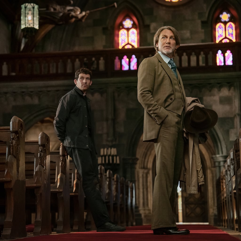 Wake Up Dead Man: Josh O’Connor and Daniel Craig. Photograph: John Wilson/Netflix