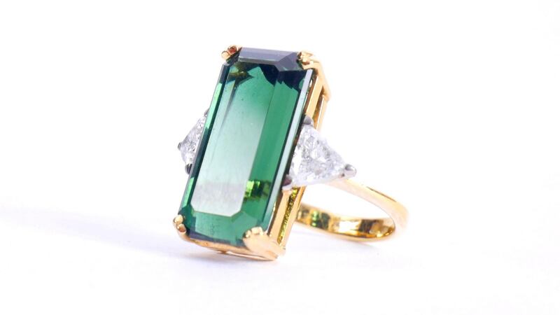 Lot 268, tourmaline and diamond cocktail ring
