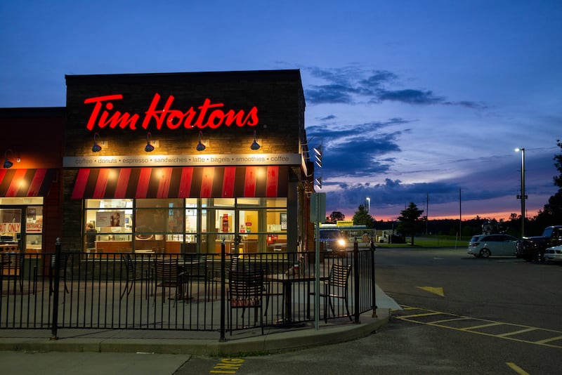 Canadian coffee chain outlet Tim Hortons: a potential source of work while awaiting a career role while in Canada. Photograph: Ian Austen/New York Times