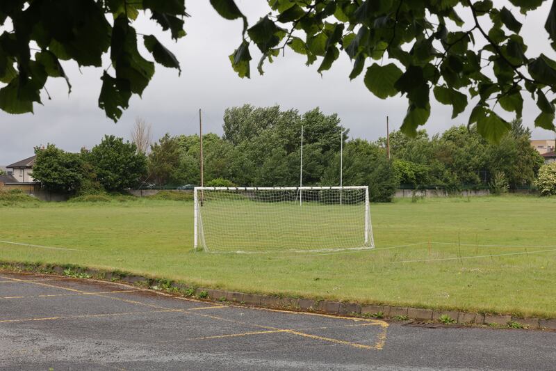 Football pitches at St Aidan's Community School need upgrading. Photograph: Alan Betson