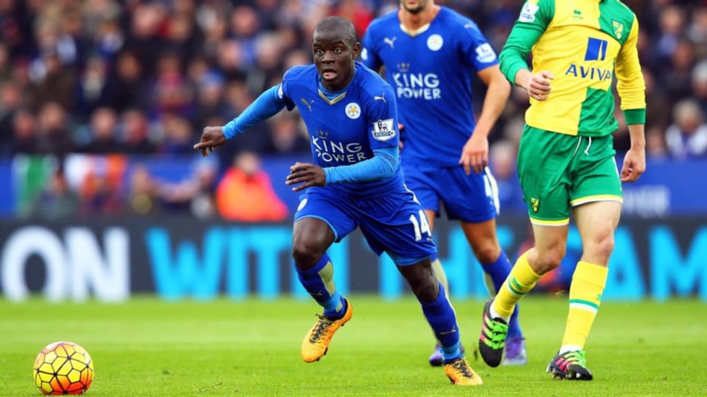 Leicester City’s N’golo Kante was injured against Norwich