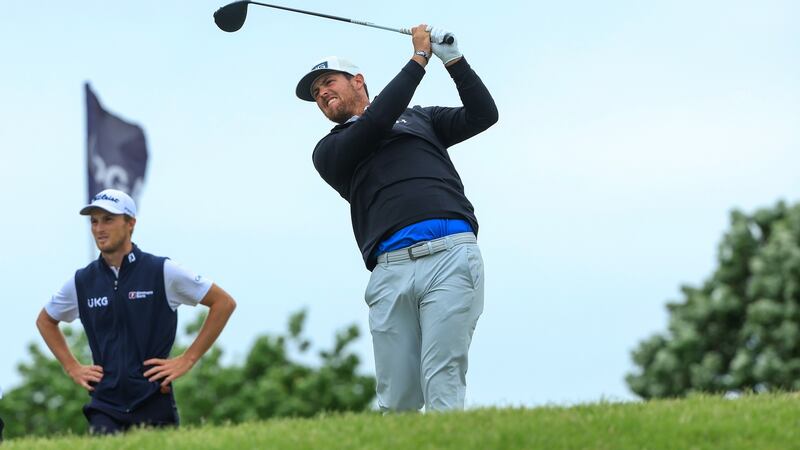 Mito Pereira of Chile tees off during the third round of the 2022 US PGA Championship at Southern Hills Country Club  in Tulsa, Oklahoma. Photograph: Sam Greenwood/Getty Images