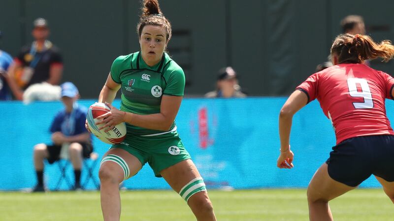 Galvin in action for Ireland during the San Francisco Sevens in 2018. Photo: Billy Stickland/Inpho