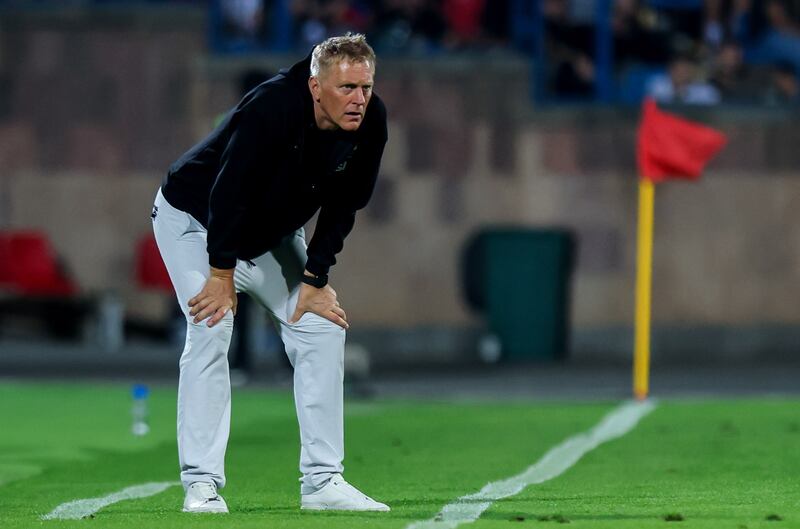 Republic of Ireland manager Heimir Hallgrímsson during the World Cup qualifier against Armenia. Photograph: Ryan Byrne/Inpho