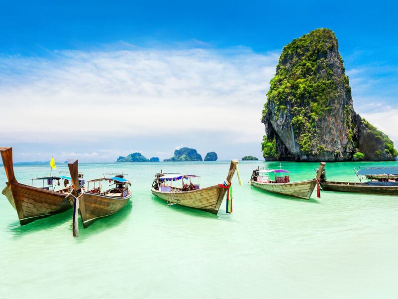 Long tail boats in Thailand