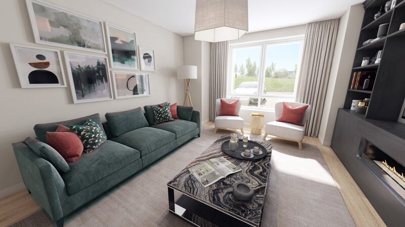 Large windows in the living areas ensure a bright, airy feel to the homes, which have a Ber of A2 and an air-to-water heating system.