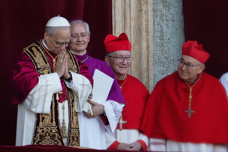 Leo, formerly Cardinal Robert Francis Prevost, was elected as the 267th pontiff of the Roman Catholic Church on Thursday (AP)