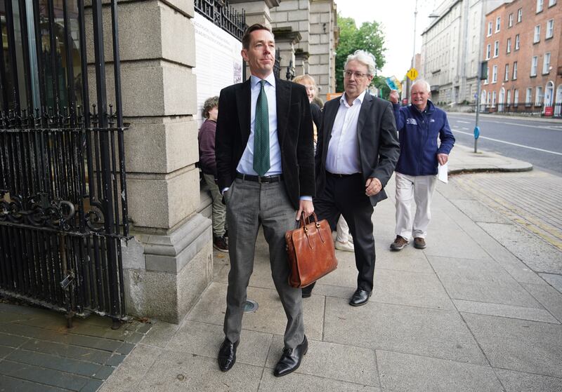 Ryan Tubridy arrives at Leinster House, Dublin, where he is scheduled to give evidence before two committees. Photograph: Niall Carson/PA Wire