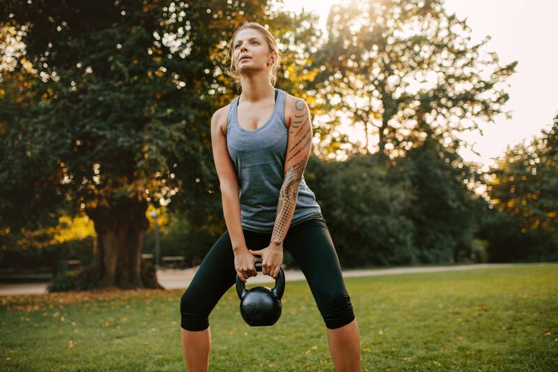 Kettle-bell swing: 'Great for full body, can improve blood sugar regulation and can be done anywhere'