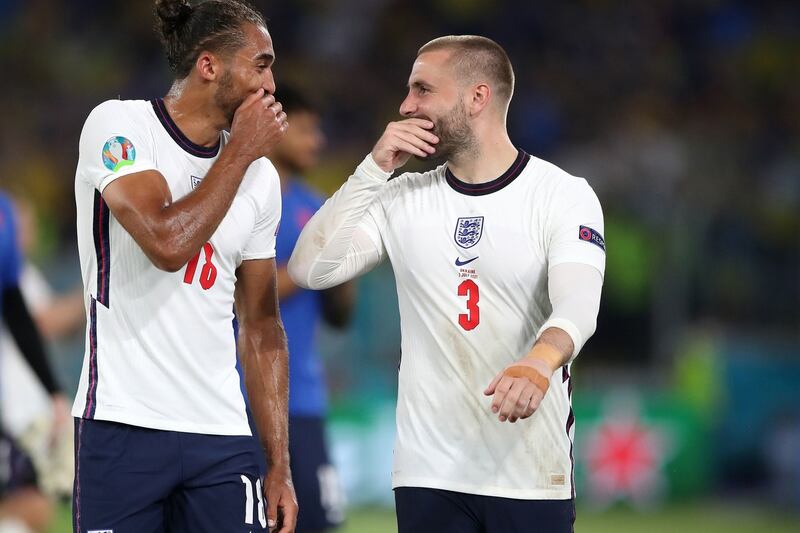 Luke Shaw laughs off José Mourinho questions after England win