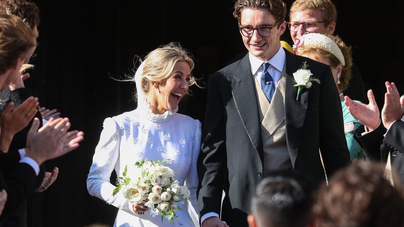 Ellie Goulding and Jasper Jopling seen leaving York Minster Cathedral in York, England after their wedding ceremony in August last year. Photograph: John Rainford/GC Images