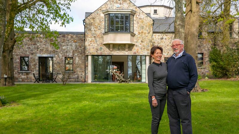 Nan Ferrari and John Corrigan at their converted stable in Woodstown, Co Waterford. Photograph: Patrick Browne