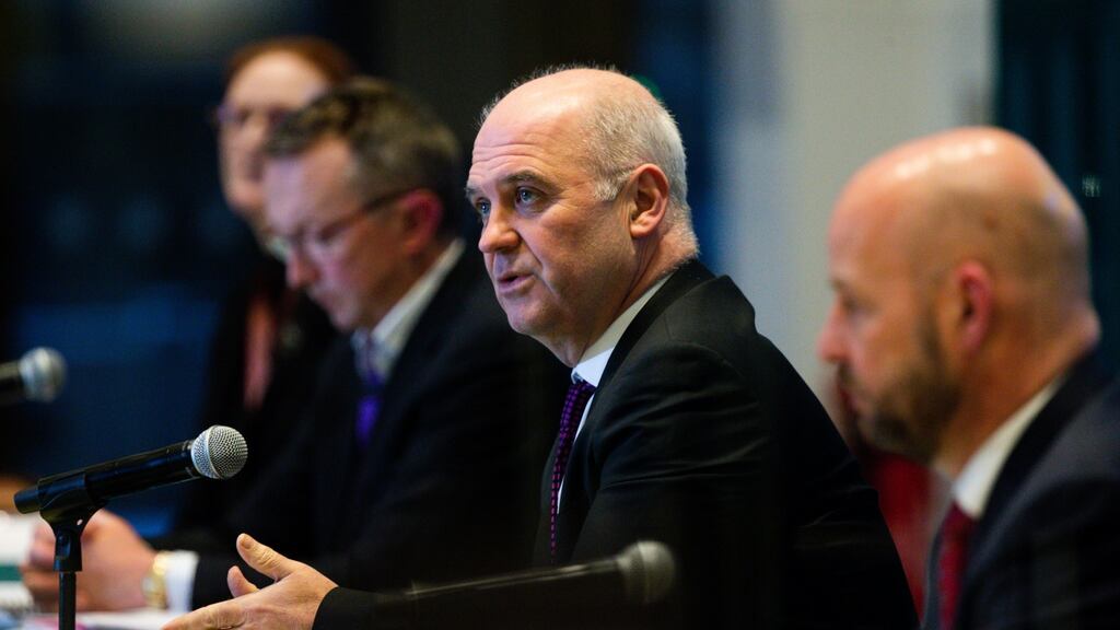Dr Tony Holohan, the chief medical officer, addresses a briefing at the Department of Health. Photograph: Tom Honan