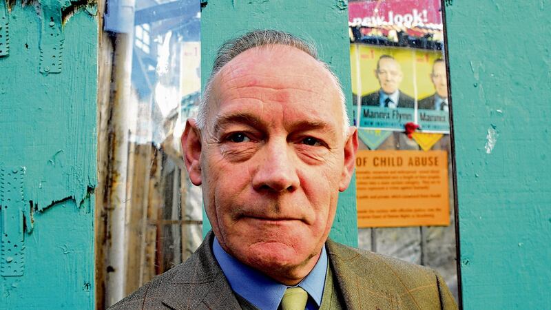 Mannix Flynn: “Thanks @LCreighton your own poster hasn’t gone unnoticed.” Photograph: Cyril Byrne