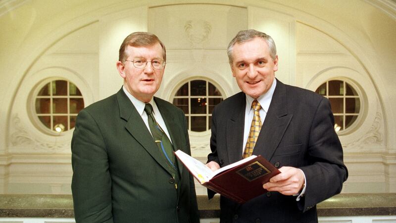 Public Administrations chairman Frank Murray with Taoiseach Bertie Ahern in 1998