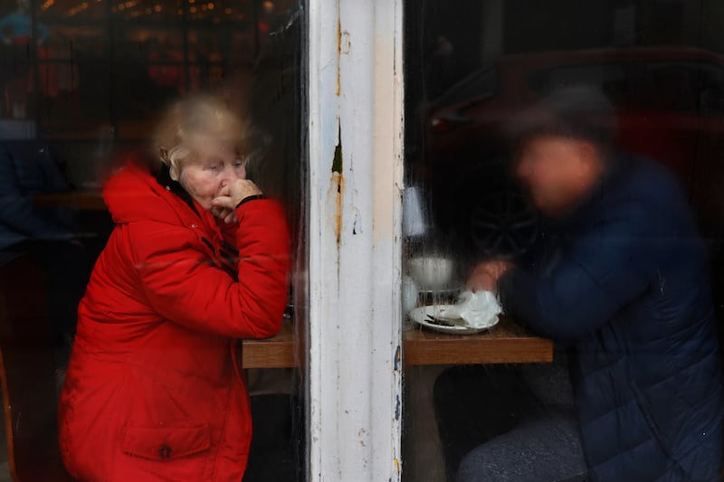 David Stephenson (Wicklow), Ann and Ollie, Main Street, Wexford, 2023, photograph