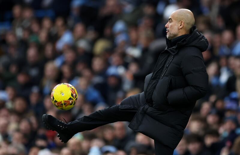 Manchester City manager Pep Guardiola: a man of control. Photograph: Clive Brunskill/Getty
