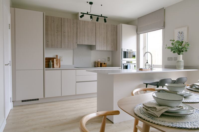 Kitchen in three-bed showhouse