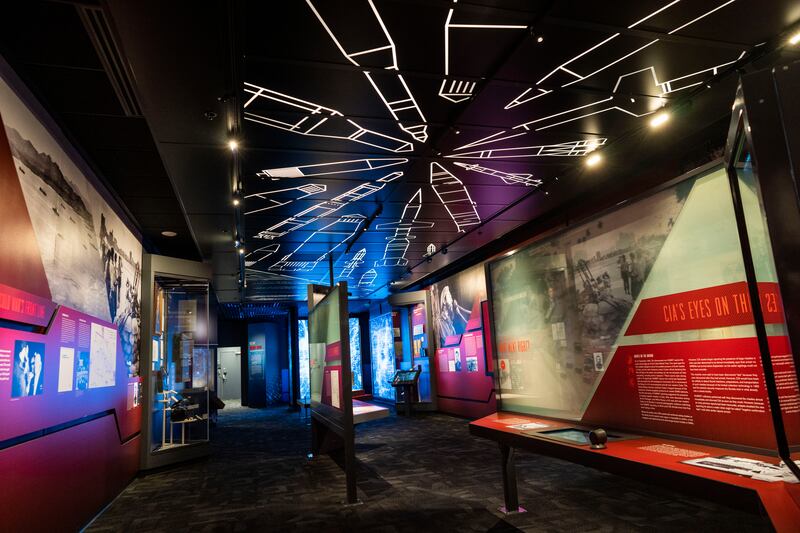 An exhibition on the 1962 Cuban Missile Crisis at the recently renovated museum at CIA headquarters in Langley, Virginia, US. In time for its 75th anniversary this year, the CIA has overhauled its museum of secrets. Photograph: Doug Mills/New York Times