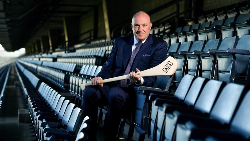 Pat Gilroy  in Croke Park to launch the AIG Fenway Hurling Classic: “There is so much hurling happening in the city that we really should be pushing to be up there on a more consistent basis.”    Photograph:  Brendan Moran/Sportsfile