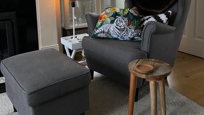 Using smaller drink or snack tables will open up the room for yoga or Pilates, according to  Áine Atara of aineatara.com.