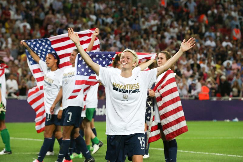 The USA are aiming to become the first country to win the World Cup three times in a row. Photograph: Doug Mills/The New York Times
                      