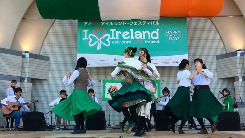 Musicians playing at a St Patrick’s Day event in Tokyo. Photograph: Comhaltas Ceoltóirí Éireann Japan